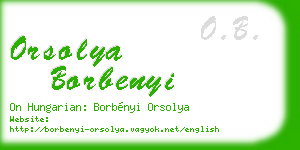 orsolya borbenyi business card